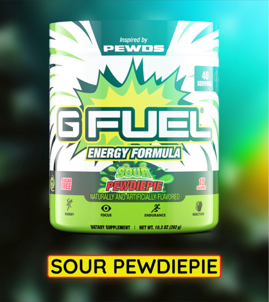 GREEN SOUR PEWDIEPIE GFUEL SAMPLE