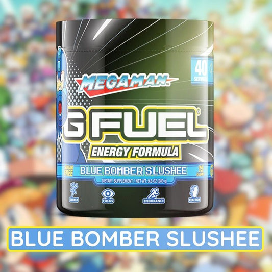 BLUE BOMBER SLUSHEE GFUEL SAMPLE