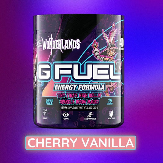 TINY TINA’S CHERRY VANILLA GFUEL SAMPLE